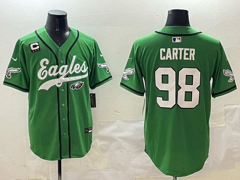 Men Philadelphia Eagles #98 Carter Green three generations Jointly Name 2025 Nike Limited NFL Jersey style 1->philadelphia eagles->NFL Jersey